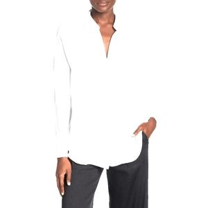 Vince Shirred Back Yoke Silk Blouse Size S White